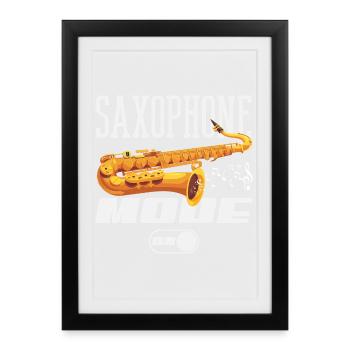 Saxophone - Framed poster (27 × 37 cm) - black - Front