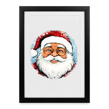 Christmas Santas - Framed poster (27 × 37 cm) - black - Front