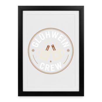 Équipe du vin chaud Marché de Noël joyeux - Affiche encadrée (27 × 37 cm) - noir - Devant