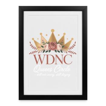 WDNC Queens Circle Toujours indifférent Toujours en train de tuer - Affiche encadrée (27 × 37 cm) - noir - Devant