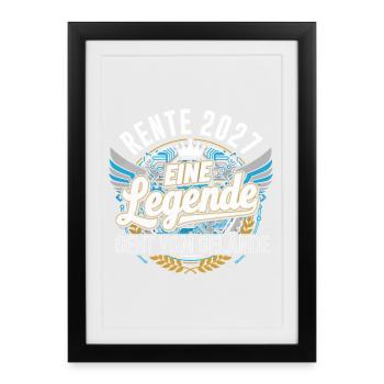 Pension 2027 Pensioner Pensioner Legend Retirement - Framed poster (27 × 37 cm) - black - Front