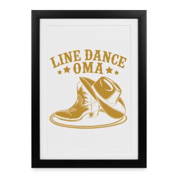 Line Dance Granny Boots - Framed poster (27 × 37 cm) - black - Front
