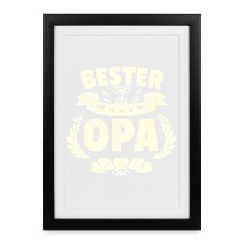 Meilleur grand-père - Affiche encadrée (27 × 37 cm) - noir - Devant