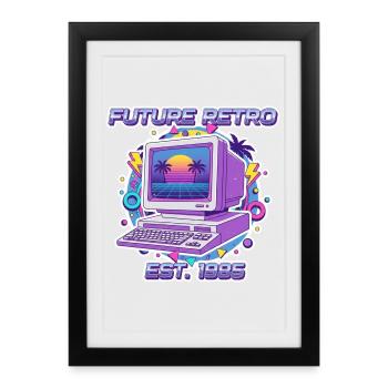Future Retro 1985 – Vintage Computer Design - Framed poster (27 × 37 cm) - black - Front