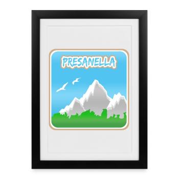 Alpinisme Presanella - Affiche encadrée (27 × 37 cm) - noir - Devant