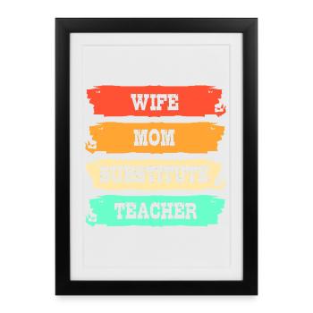 Substitute Teacher Substitute Teacher - Framed poster (27 × 37 cm) - black - Front