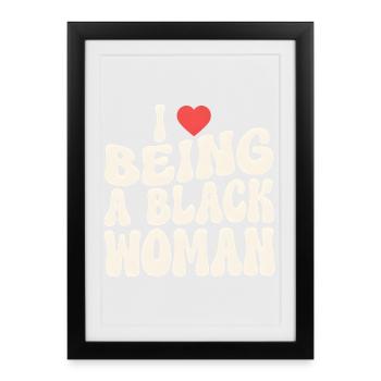 Proud Black Woman Identity Statement - Framed poster (27 × 37 cm) - black - Front