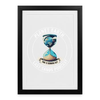 Eco-Conscious Hourglass Earth Healing Time Planet - Framed poster (27 × 37 cm) - black - Front