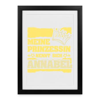 Cadeau pour Annabel - Affiche encadrée (27 × 37 cm) - noir - Devant