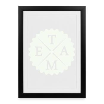 Team - Framed poster (27 × 37 cm) - black - Front