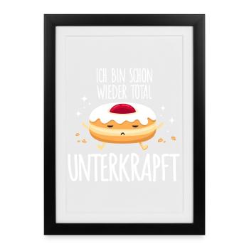 Confettis Carnaval Tenue de Carnaval Kölsch Alaaf - Affiche encadrée (27 × 37 cm) - noir - Devant