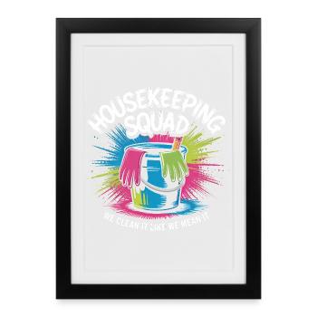 Funny Cleaning Design - Framed poster (27 × 37 cm) - black - Front