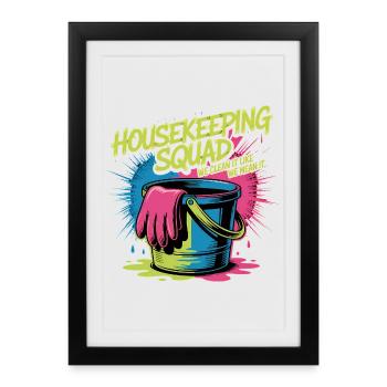 Funny Cleaning Design - Framed poster (27 × 37 cm) - black - Front