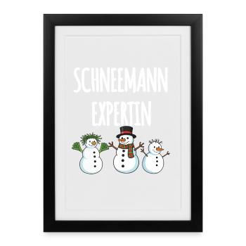 Snowman Expert - Framed poster (27 × 37 cm) - black - Front
