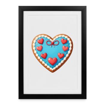 Cadeau pour la fête des mères : Idée de cadeau pour la fête des mères - Affiche encadrée (27 × 37 cm) - noir - Devant