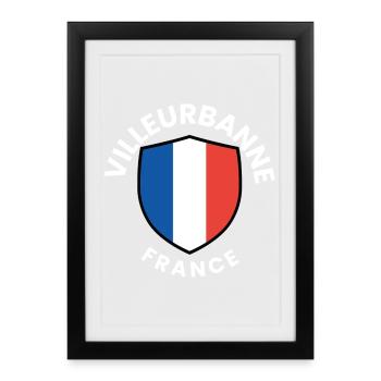French Flag Shield Design - Framed poster (27 × 37 cm) - black - Front