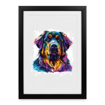 Dog Art Animal - Framed poster (27 × 37 cm) - black - Front