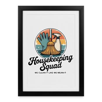 Funny Cleaning Design - Framed poster (27 × 37 cm) - black - Front