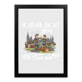 Weiberfastnacht 2026 - Framed poster (27 × 37 cm) - black - Front