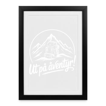 Adventure Backpacking Hiking - Framed poster (27 × 37 cm) - black - Front