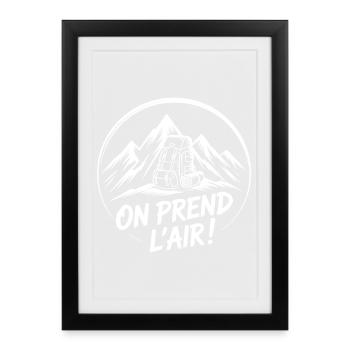 Adventure Backpacking Hiking - Framed poster (27 × 37 cm) - black - Front