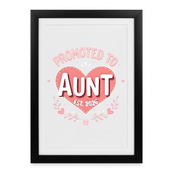Tante 2026 Tante 2026 Promue Tante 2026 - Affiche encadrée (27 × 37 cm) - noir - Devant