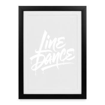 Danse en ligne – Country western Tanz - Affiche encadrée (27 × 37 cm) - noir - Devant