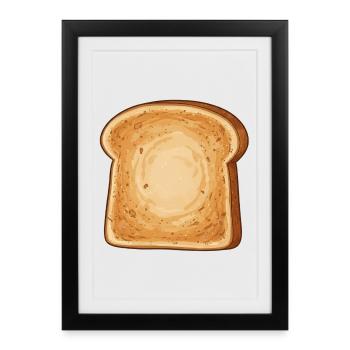 toast - Affiche encadrée (27 × 37 cm) - noir - Devant