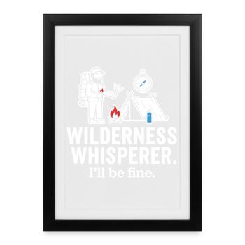 Wilderness Whisperer Camping Adventure - Framed poster (27 × 37 cm) - black - Front