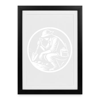 Conception géologique pour de vrais géologues - Affiche encadrée (27 × 37 cm) - noir - Devant