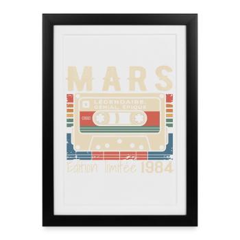 Birthday 1984 March 1984 born in March 1984 - Framed poster (27 × 37 cm) - black - Front
