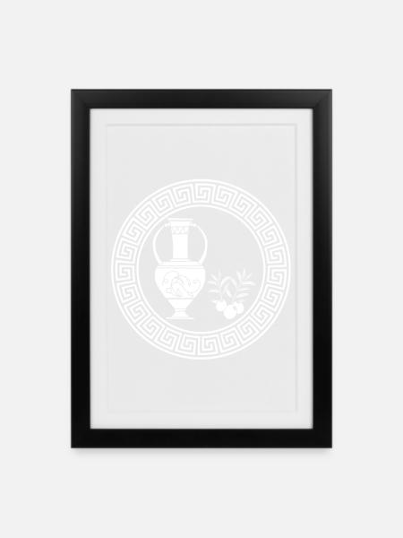 Symbol of Abundance (White) - Framed poster (27 × 37 cm) - black