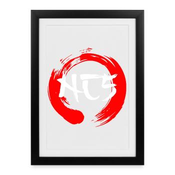 NC5 Nunchaku logo - Framed poster (27 × 37 cm) - black - Front