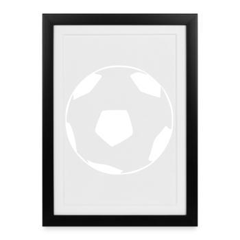 Soccer - Framed poster (27 × 37 cm) - black - Front