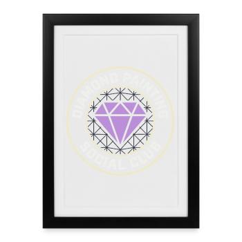 Diamond Painting, Diamond Art, Diamond Painter - Framed poster (27 × 37 cm) - black - Front