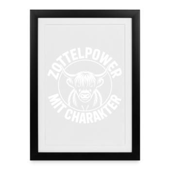 Hautes Terres Puissantes et Époillées - Affiche encadrée (27 × 37 cm) - noir - Devant