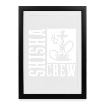 Équipe Shisha - Affiche encadrée (27 × 37 cm) - noir - Devant