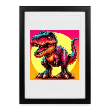dinosaur - Framed poster (27 × 37 cm) - black - Front