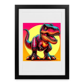 dinosaur - Framed poster (27 × 37 cm) - black - Front