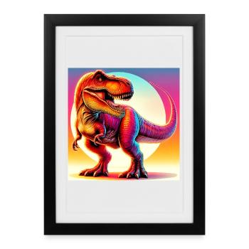 dinosaur - Framed poster (27 × 37 cm) - black - Front