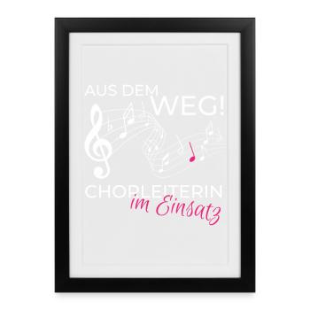 Chorleiterin im Einsatz - Gerahmtes Poster (27 × 37 cm) - Schwarz - Vorne