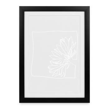 Cornflower minimalist - Framed poster (27 × 37 cm) - black - Front