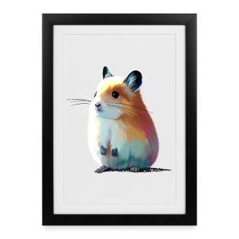 Whistling Hare - Framed poster (27 × 37 cm) - black - Front
