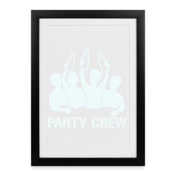 Bottle Raise Party Crew - Framed poster (27 × 37 cm) - black - Front