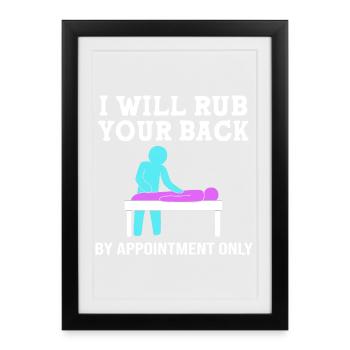 Massage masseur, masseuse, naturopath - Framed poster (27 × 37 cm) - black - Front
