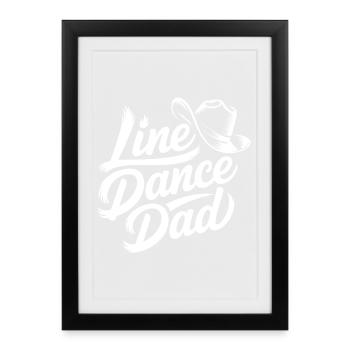 Papa de la danse en ligne - Affiche encadrée (27 × 37 cm) - noir - Devant