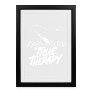 Fishing My Therapy - Framed poster (27 × 37 cm) - black - Front