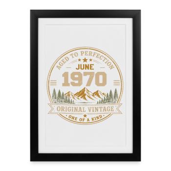 Vintage June 1970 - Original Perfection June 1970 - Framed poster (27 × 37 cm) - black - Front