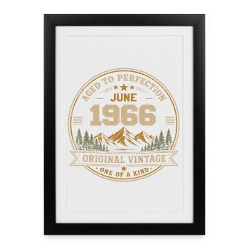 Vintage June 1966 - Original Perfection June 1966 - Framed poster (27 × 37 cm) - black - Front
