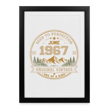 Vintage June 1967 - Original Perfection June 1967 - Framed poster (27 × 37 cm) - black - Front